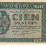 CRBS0866  BILLETE ESPAÑA 100 PESETAS 1936 SERIE J SIN CIRCULAR