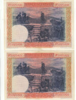 CRBS0912 PAREJA CORRELATIVA BILLETES  100 PESETAS 1925 MBC - Imagen 2