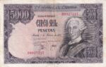 CRBS1149 BILLETE ESPAÑA 5000 PESETAS 1976 SERIE B USADO