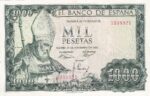 CRBS1890 BILLETE ESPAÑA 1000 PESETAS 1965 SIN SERIE EBC