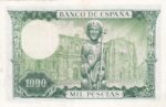 CRBS1890 BILLETE ESPAÑA 1000 PESETAS 1965 SIN SERIE EBC - Imagen 2