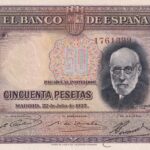 CRBS1948 BILLETE ESPAÑA 50 PESETAS 1935 SIN SERIE MBC+