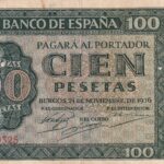 CRBS1983 BILLETE ESPAÑA 100 PESETAS 1936 SERIE X MBC