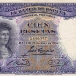 CRBS2020 BILLETE ESPAÑA 100 PESETAS 1931 SIN SERIE MBC