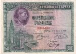 CRBS2022 BILLETE ESPAÑA 500 PESETAS 1928 SIN SERIE MBC