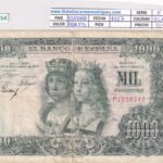 CRBS2054 BILLETE ESPAÑA 1000 PESETAS 1957 SERIE F BC+