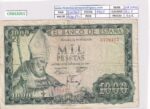 CRBS2055 BILLETE ESPAÑA 1000 PESETAS 1965 SIN SERIE BC+
