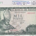 CRBS2057 BILLETE ESPAÑA 1000 PESETAS 1965 SERIE H MBC+