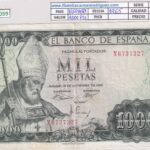 CRBS2059 BILLETE ESPAÑA 1000 PESETAS 1965 SERIE X MBC