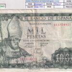 CRBS2060 BILLETE ESPAÑA 1000 PESETAS 1965 SERIE 1E MBC