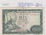 CRBS2062 BILLETE ESPAÑA 1000 PESETAS 1965 SERIE 1C BC