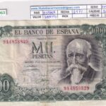 CRBS2063 BILLETE ESPAÑA 1000 PESETAS 1971 SERIE ESPECIAL 9A BC+