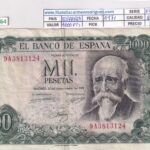 CRBS2064 BILLETE ESPAÑA 1000 PESETAS 1971 SERIE ESPECIAL 9A BC+