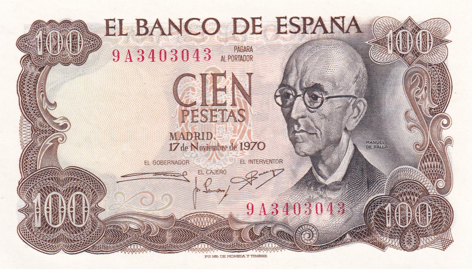 CRBS2074 CRBS2074 BILLETE ESPAÑA 100 PESETAS 1970 SERIES PECIAL 9A SIN CIRCULAR - Imagen 1