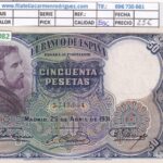 CRBS2082 BILLETE ESPAÑA 50 PESETAS 1931 EBC