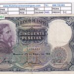 CRBS2084 BILLETE ESPAÑA 50 PESETAS 1931 MBC