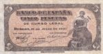 CRBS2723 BILLETE ESPAÑA 5 PESETAS 1937 SERIE A RESTAURADO