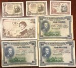 CRBS2885 LOTE 7 BILLETES ESPAÑA SURTIDOS DE MBC A S/C