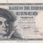 CRBS2919 BILLETE ESPAÑA 5 PESETAS 1948 SERIE D EBC+