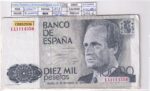 CRBS2936 LOTE 10 BILLETES ESPAÑA 10000 PESETAS 1985 DIFERENTES SERIES MBC+