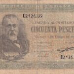 CRBS2946 BILLETE ESPAÑA 50 PESETAS 1940 SERIE D USADO