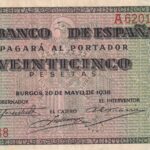 CRBS3002 BILLETE ESPAÑA 25 PESETAS 1938 SERIE A MBC+