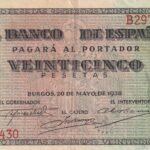 CRBS3003 BILLETE ESPAÑA 25 PESETAS 1938 SERIE B MBC