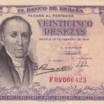 CRBS3009 BILLETE ESPAÑA 25 PESETAS 1946 SERIE F EBC
