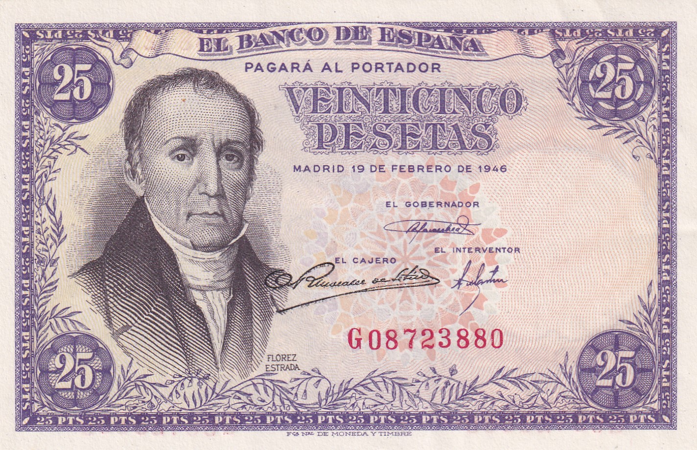 CRBS3010 CRBS3010 BILLETE ESPAÑA 25 PESETAS 1946 SERIE G S/C- - Imagen 1