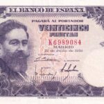 CRBS3023 BILLETE ESPAÑA 25 PESETAS 1954 SERIE K EBC