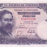 CRBS3031 BILLETE ESPAÑA 25 PESETAS 1954 SERIE I EBC+