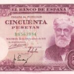 CRBS3048 BILLETE ESPAÑA 50 PESETAS 1951 SERIE B EBC