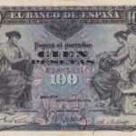 CRBS3052 BILLETE ESPAÑA 100 PESETAS 1906 SERIE A MBC+