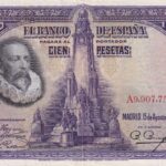 CRBS3056 BILLETE ESPAÑA 100 PESETAS 1928 SERIE A MBC+