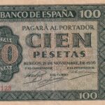 CRBS3058 BILLETE ESPAÑA 100 PESETAS 1936 SERIE X EBC-