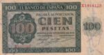 CRBS3058 BILLETE ESPAÑA 100 PESETAS 1936 SERIE X EBC-