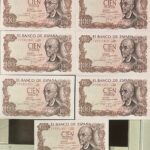 CRBS3072 LOTE 7 BILLETES ESPAÑA 100 PESETAS 1970 SERIE 7V SIN CIRCULAR