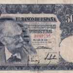 CRBS3089 BILLETE ESPAÑA 500 PESETAS 1951 SIN SERIE MBC