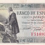 CRBS3317 BILLETE ESPAÑA 5 PESETAS 1945 SERIE F EBC