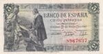CRBS3318 BILLETE ESPAÑA 5 PESETAS 1945 SIN SERIE MBC+