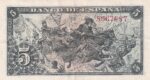 CRBS3318 BILLETE ESPAÑA 5 PESETAS 1945 SIN SERIE MBC+ - Imagen 2