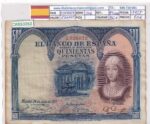 CRBS3352 BILLETE ESPAÑA 500 PESETAS 1927 BC+ SIN SERIE