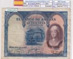 CRBS3353 BILLETE ESPAÑA 500 PESETAS 1927 MBC SIN SERIE