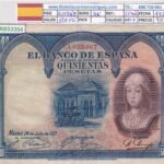 CRBS3354 BILLETE ESPAÑA 500 PESETAS 1927 MBC+ SIN SERIE