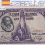 CRBS3390 BILLETE ESPAÑA 100 PESETAS 1928 SIN SERIE EBC+