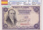 CRBS3396 BILLETE ESPAÑA 25 PESETAS 1946 SERIE D EBC