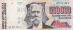 CRBX0416 BILLETE ARGENTINA 500000 AUSTRALES 1990-91 EBC- HAY 9 MAS