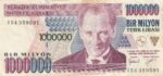 CRBX0553 BILLETE TURQUIA 1000000 LIRAS 1970 USADO