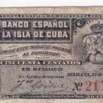 CRBX0806  ISLA DE CUBA 50 CENTAVOS 1896 USADO