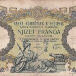 CRBX0968 BILLETE ALBANIA 20 FRANGA USADO